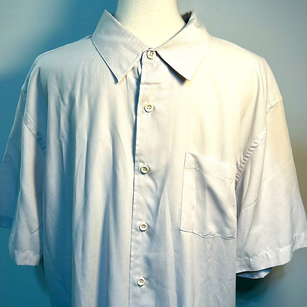 QUICKSILVER WATERMAN Collection Men’s LG Micro plaid Button Up Shirt. TENCEL.